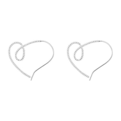 Heart-Shaped Dangle Earrings