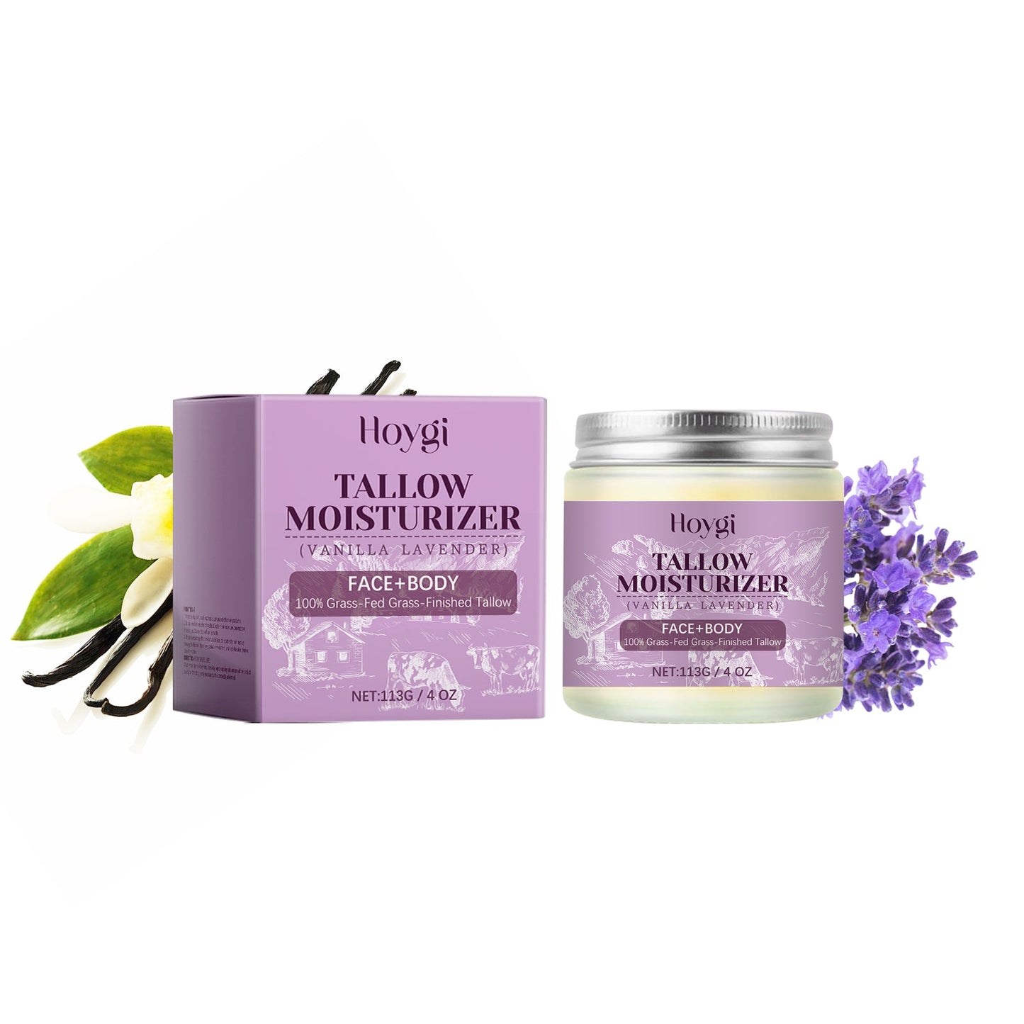 Hoygi Creamy Moisturizing Cream (Vanilla Lavender) Gently Nourishes And Moisturizes The Skin, Locking In Moisture. Creamy Moisturizing Cream