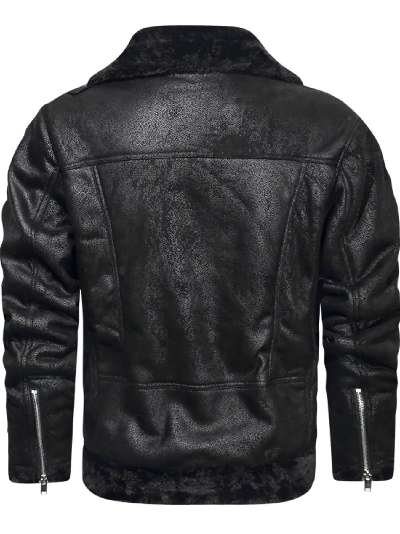 Men's Plus Size Zip Up Fuzzy Outerwear