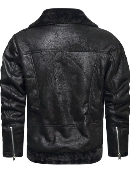 Men's Plus Size Zip Up Fuzzy Outerwear