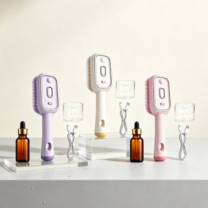 Electric Mist Nourishing Massage Brush Set Red Light, Essence, Measuring Cup