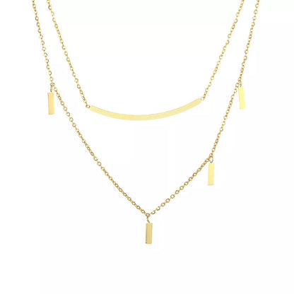 18K Gold-Plated Double Layered Necklace