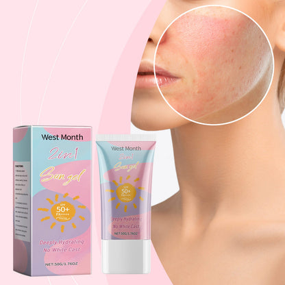 West&Month 2-In-1 Protective Lotion, Summer Outdoor Double Care Facial Skin Moisturizing Lotion