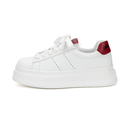 Lace Up Contrast Round Toe Platform Sneakers