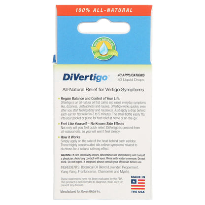 DiVertigo - Essential Topical Oil Blend for Vertigo & Dizziness Relief (0.17 fl oz)