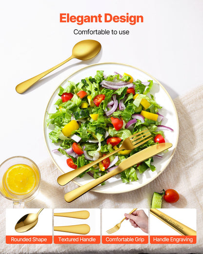 100-Piece Silverware Set Stainless Steel Cutlery Flatware Utensil Kitchen For 20