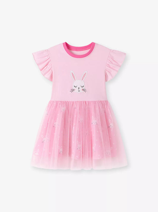 Children's Bunny Cap Sleeve Dress
