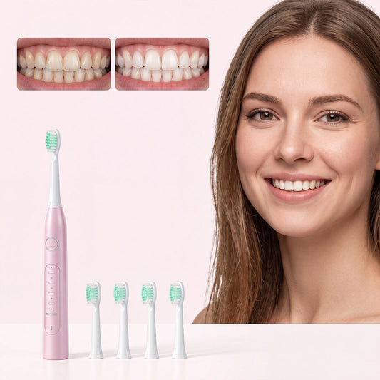 CH-926 Electric Toothbrush Black With 2 Brush Heads
