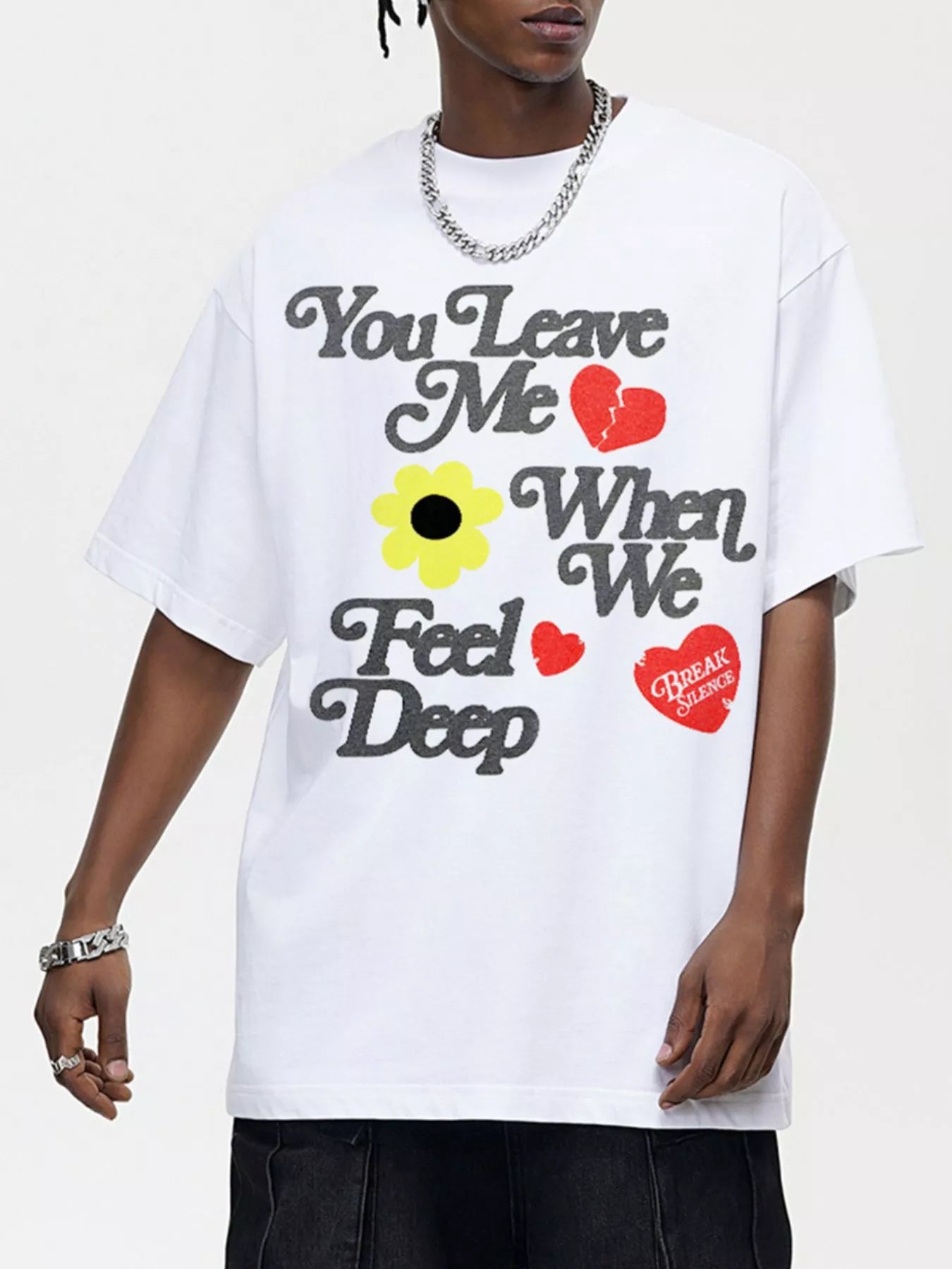 Men's Letter Graphic Round Neck T-Shirt