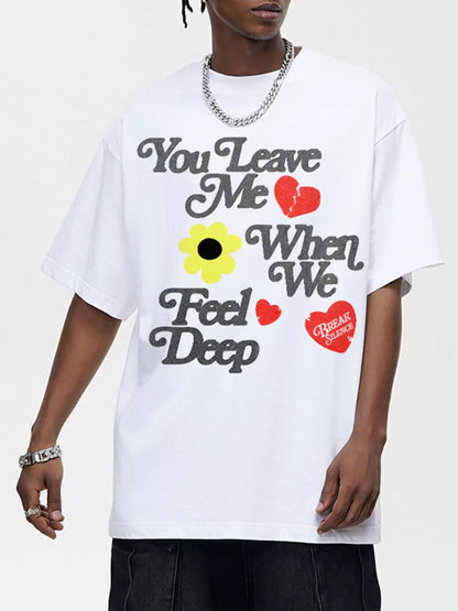 Men's Letter Graphic Round Neck T-Shirt