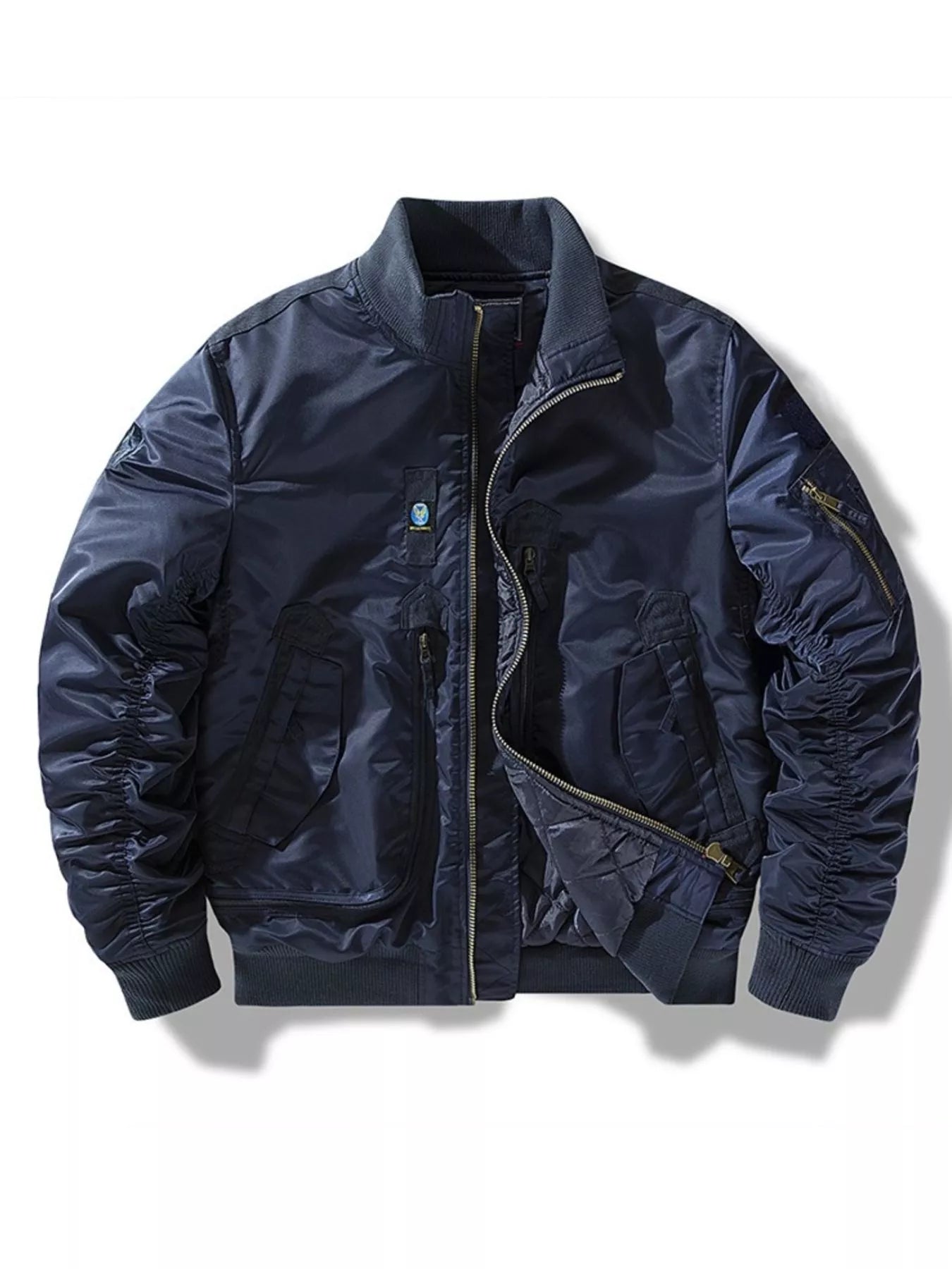 Men's Full Size Zip Up Long Sleeve Jacket Plus Size