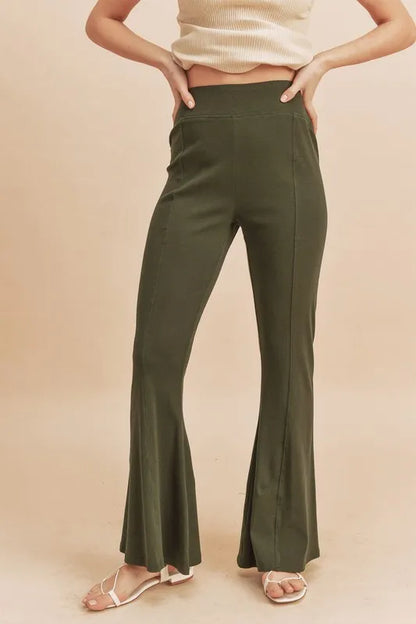 Aemi + Co High Waist Flare Pants