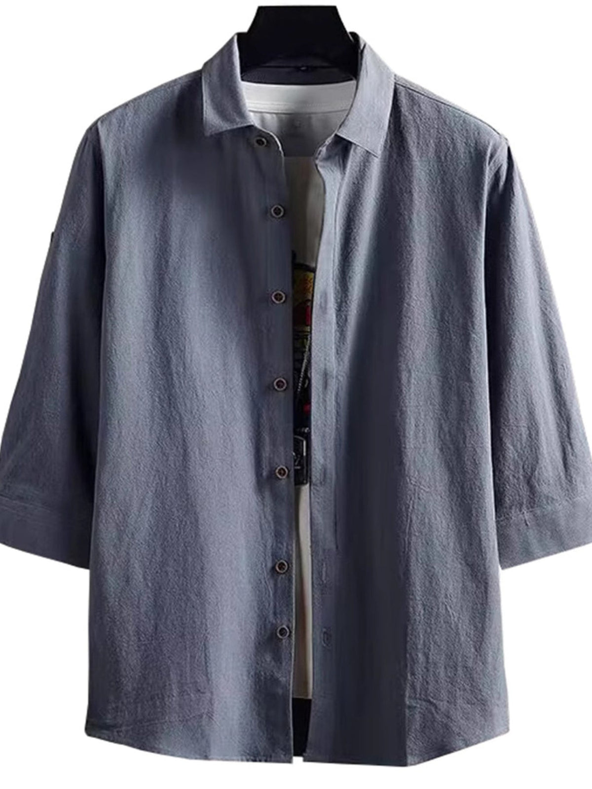 Men's Plus Size Casual Button-Down Shirt