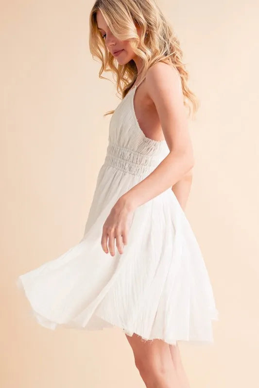 Aemi+Co Lace Detail Mini Cami Dress