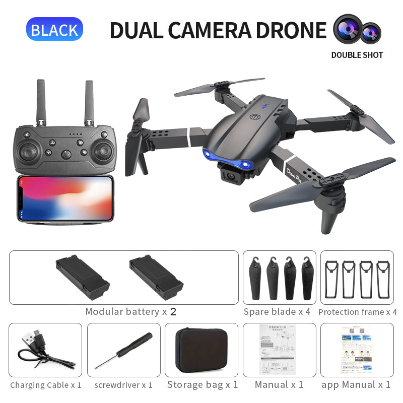 E99Pro - Dual Camera - Dual Electric Drone--biack