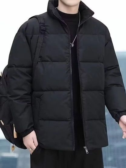 Men's Plus Size Quilted Zip Up Winter Coat