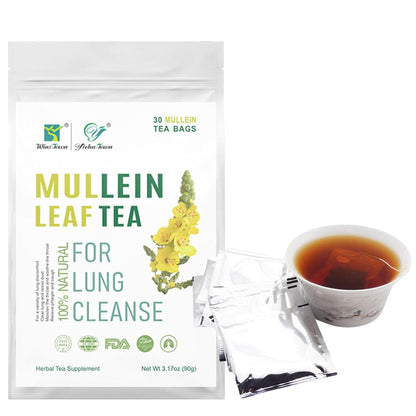 Hairy Flower Tea,Natural Herbal Tea,Mullein Leaf Tea, 30 Bags