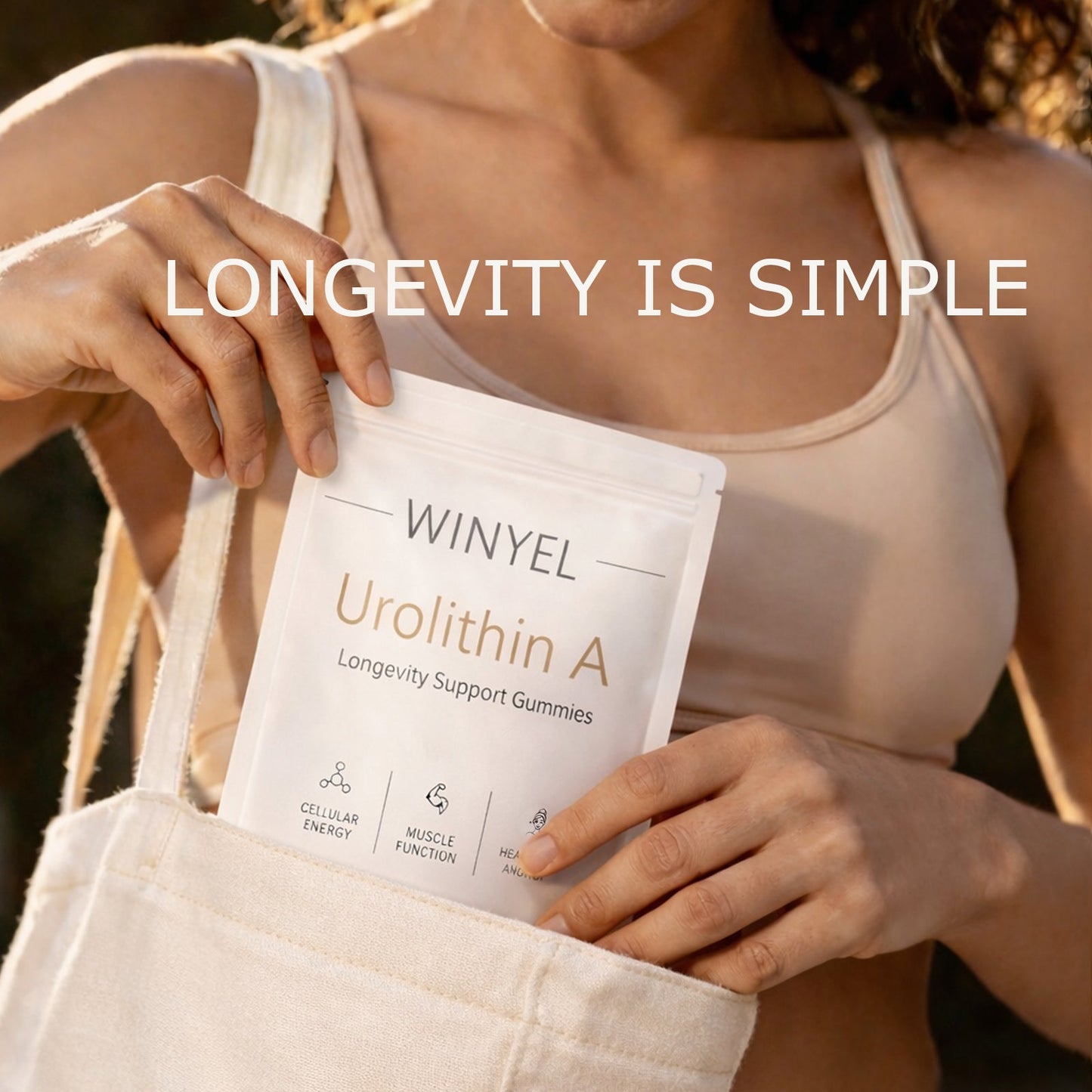 WINYEL Urolithin A Supplement Gummies - For Healthy Aging Cellular Energy Muscle Strength And Longevity - 60 Gummies