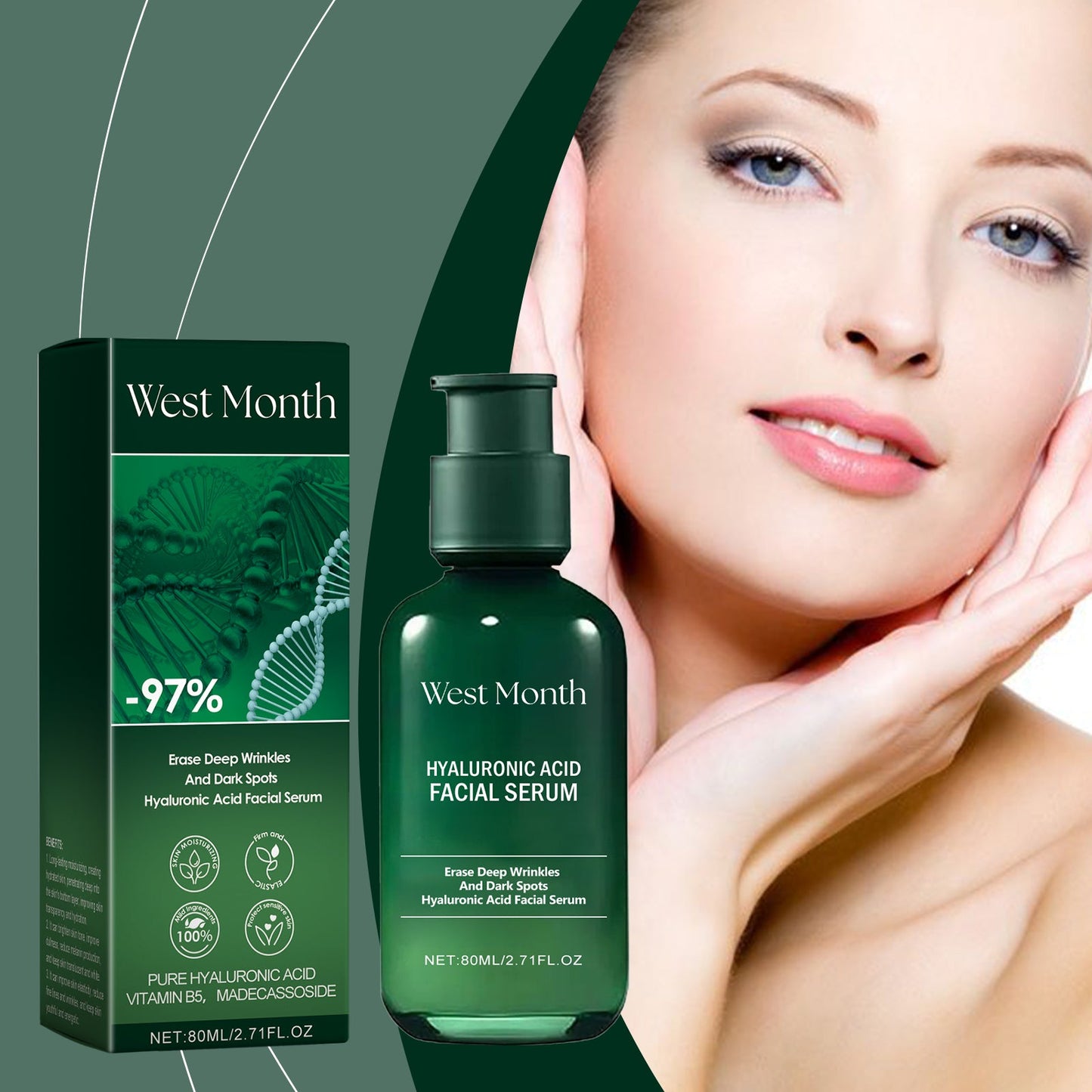 West&Month Face Moisturizing Essence Gentle Moisturizing Face Moisturizing Refreshing Skin Care Essence