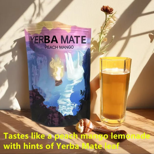 Yerba Mate Instant  Powder, 3-in-1 Super Drink - Clean Energy, Brain Fog Buster, and Gut Health Powered by Nootropics, Prebiotics and Probiotics | Yerba Magic Peach Mango 30 Servings