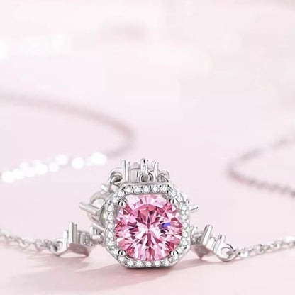 925 Sterling Silver Zircon Pendant Necklace