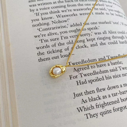 925 Sterling Silver Pearl Pendant Necklace