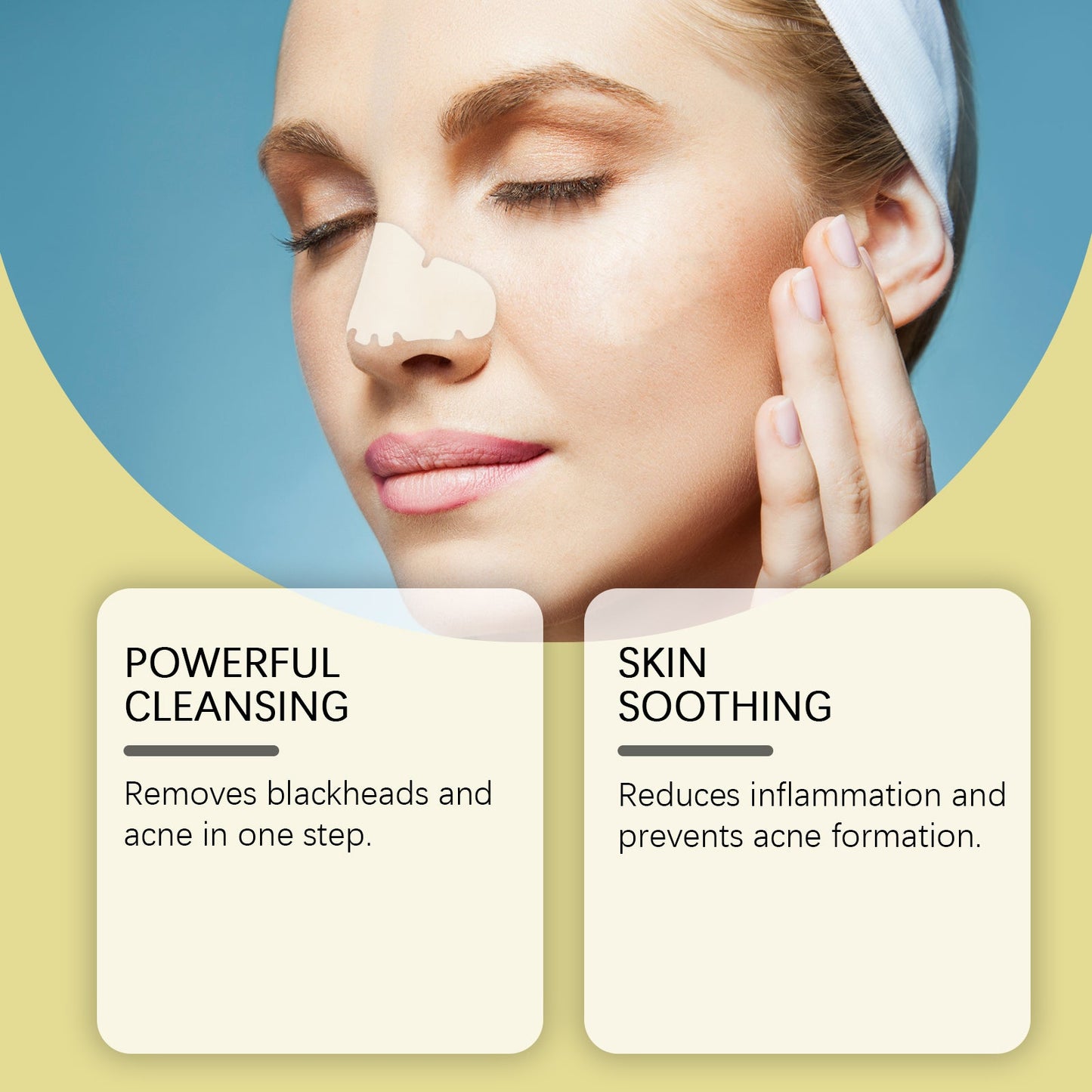 OUHOE Pore-Cleanser Nose Patch Gentle Pore-Cleanser Pimples Non-Tightening Nose Patch