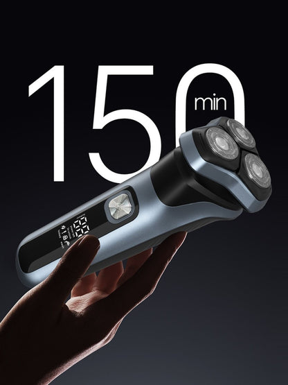 Rechargeable Rotary Electric Shaver with LED Display