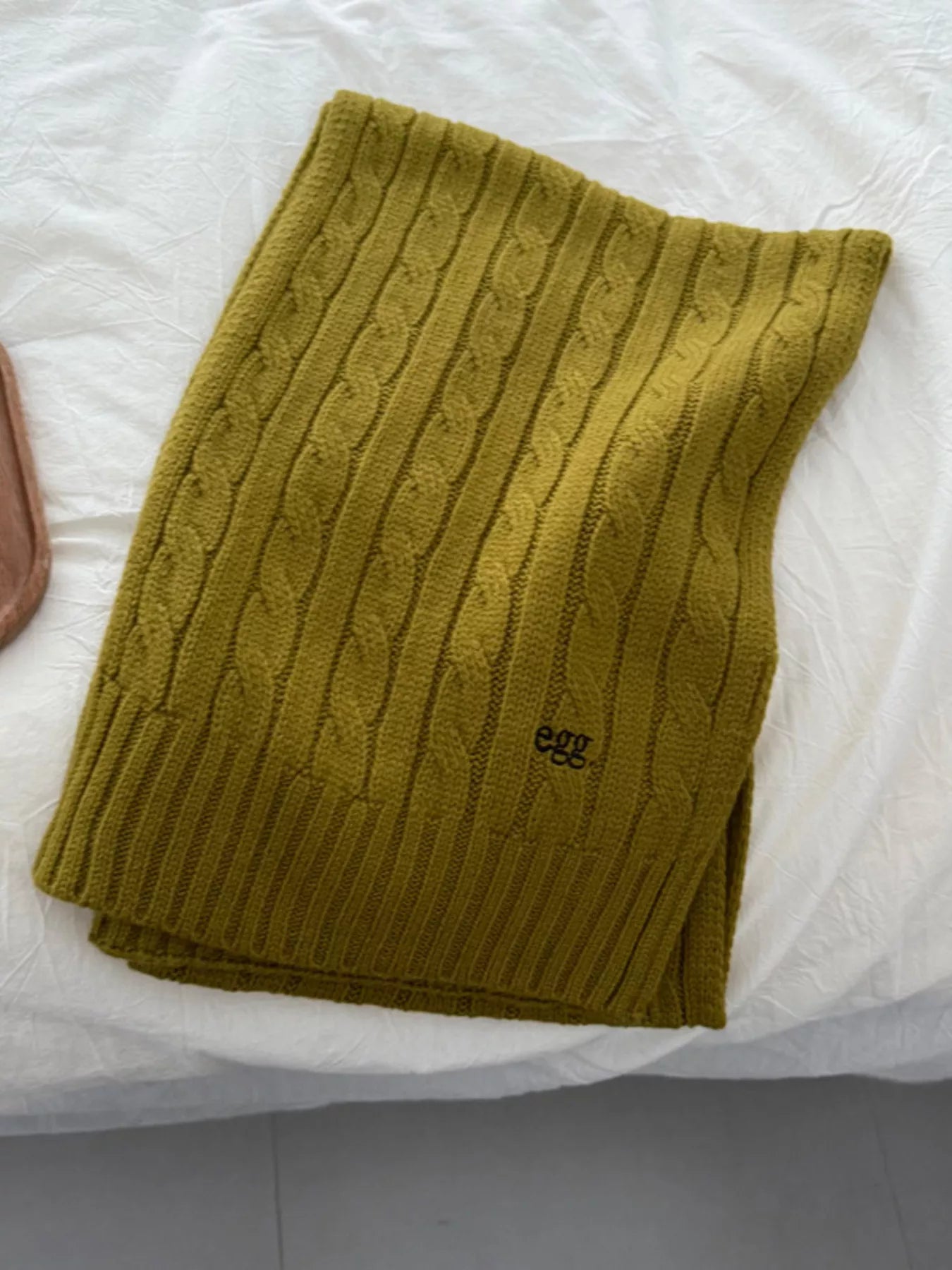 Ribbed Knitted Winter Scarf