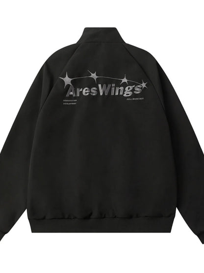 Men's Star Pattern Zip-Up Jacket