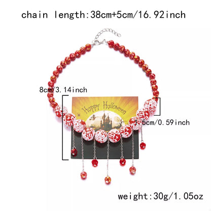 Halloween Theme Necklace with Dangling Beads