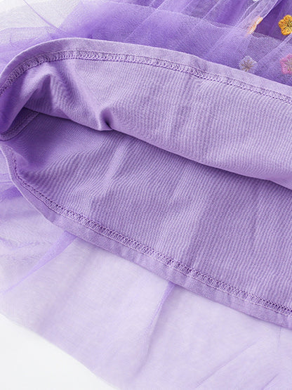 Children's Unicorn Embroidered Tulle Dress