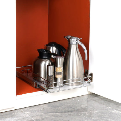 VEVOR  Pull Out Cabinet Organizer, Heavy Duty Slide Out Pantry Shelves, Chrome-Plated Steel Roll Out Drawers, Sliding Drawer Storage For Home, Inside Kitchen Cabinet, Bathroom, Under Sink