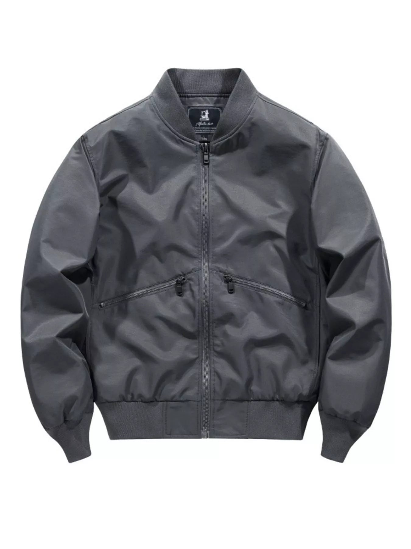 Men's Plus Size Zip Up Long Sleeve Jacket
