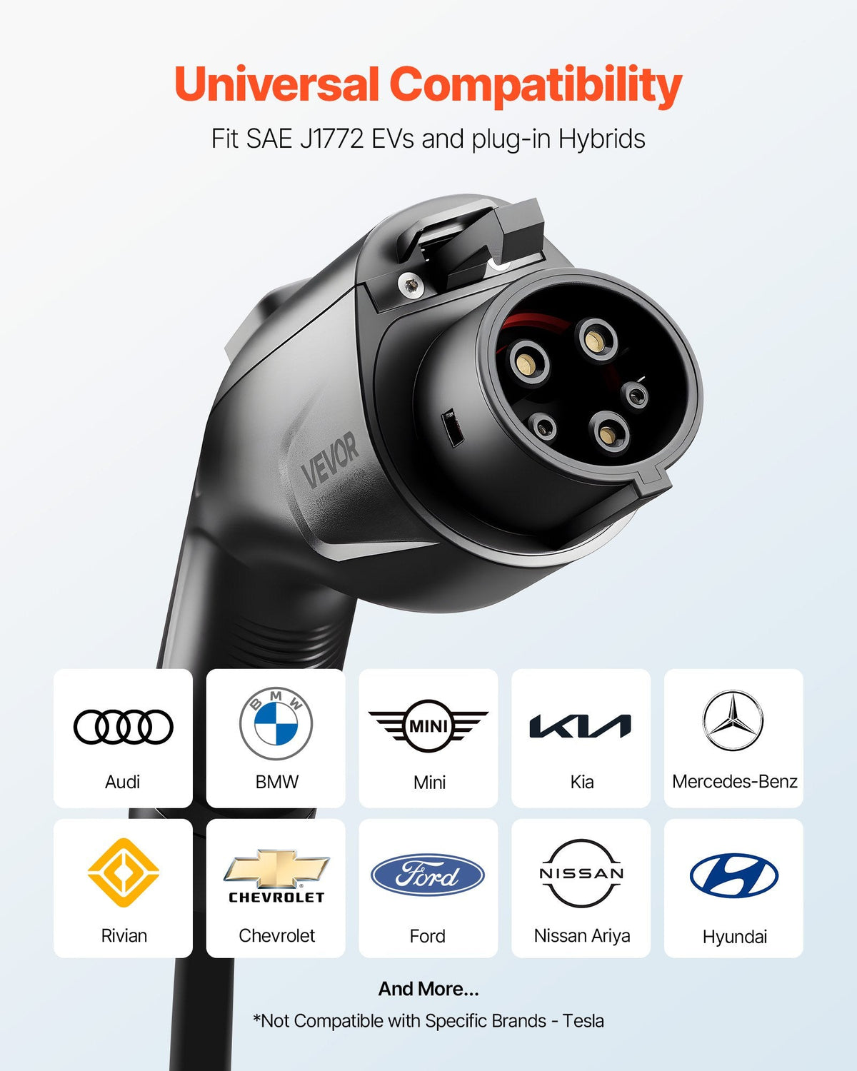 EV Charger Extension Cable, 32Amp 40 Ft J1772 Extension Cord Compatible With 120V-240V SAE J1772 Electric Vehicle Chargers, Level 1/Level 2 IP66 Heavy Duty Car Charging Cable With Carrying Bag