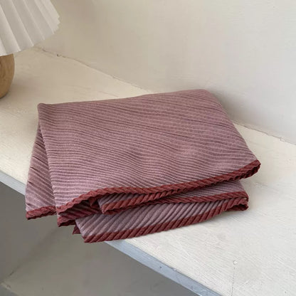 Contrast Trim Texture Warm Scarf