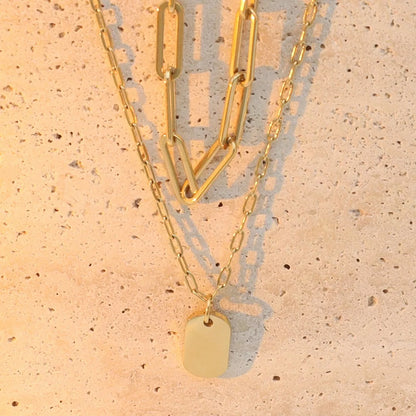 18K Gold-Plated Double Layered Necklace