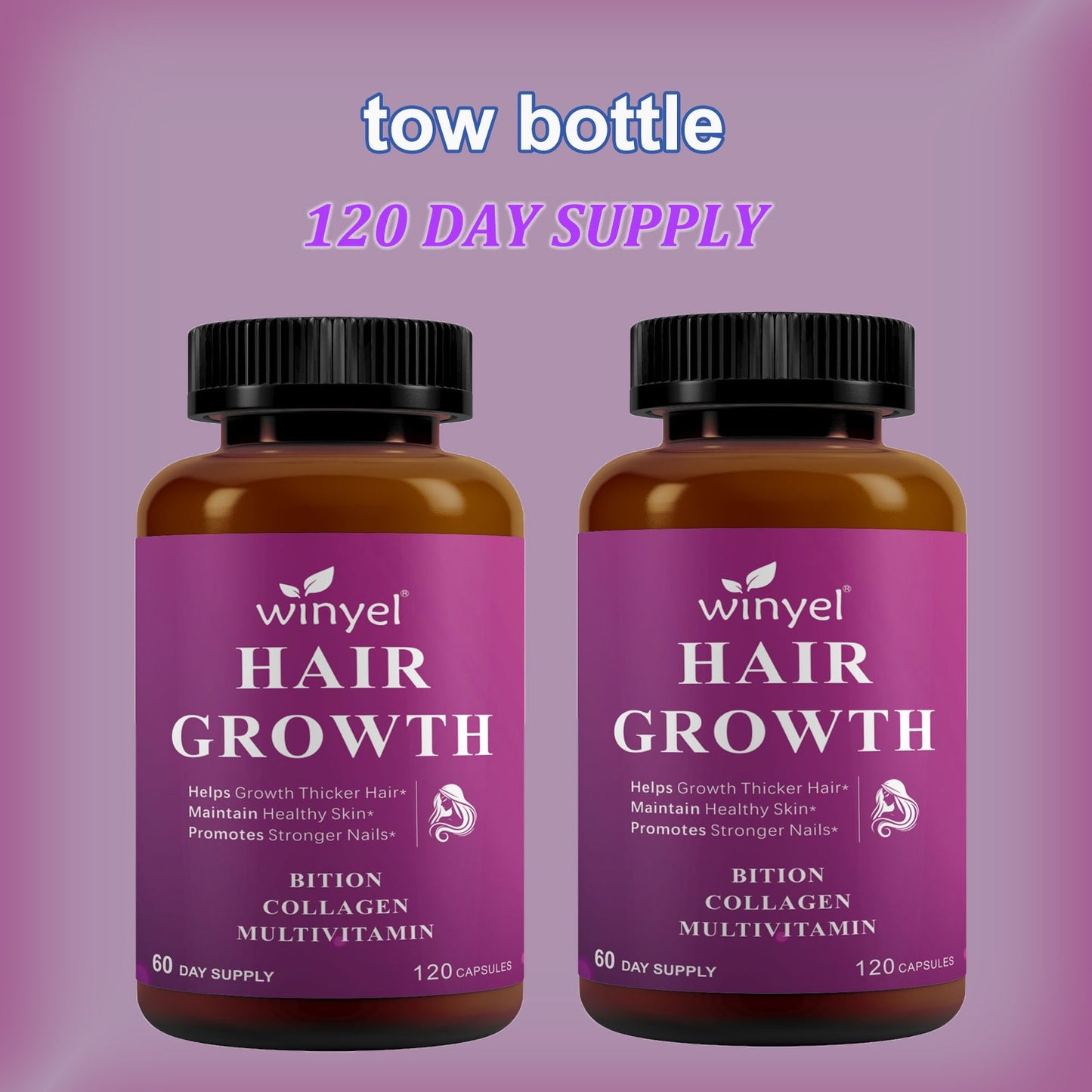 Hair Growth Vitamins Containing 1,000 Mcg Ofbiotin, Collagen, Saw Palmetto, And Other Naturalingredients To Promote Stronger, Healthier Hair,skin, And Nails, Effectively .60-day Supply.
