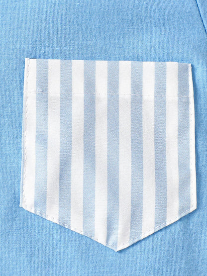 Children's Striped Pocket Tee and Shorts Set