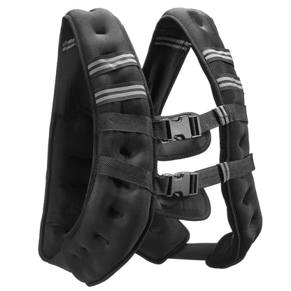 Weighted Vest, 20 Lbs Weight Vest With Reflective Stripe, Adjustable Buckle Body Weight Vest For Men Women, Workout Equipment For Strength Training, Running, Jogging, Fitness, And Weight Loss