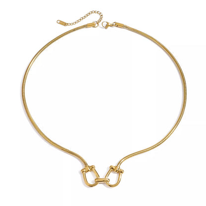 18K Gold-Plated Horseshoe Necklace