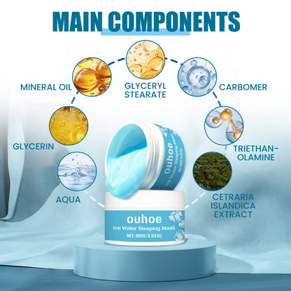 OUHOE Apply The Sleeping Mask For Hydrating, Moisturizing, Refreshing And Non-Greasy Night Facial Care