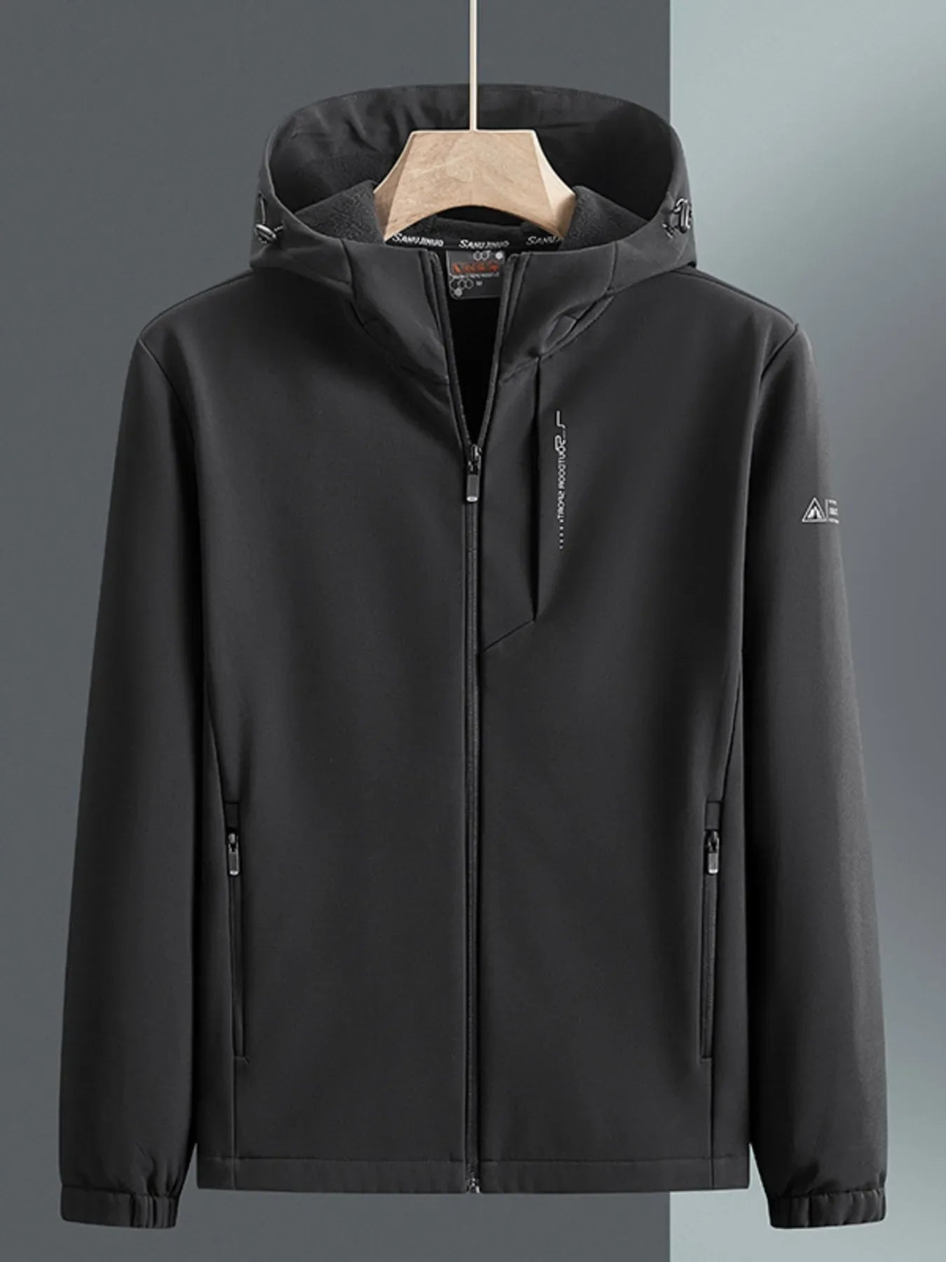 Men's Plus Size Casual Hooded Windproof Jacket