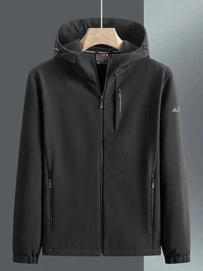 Men's Plus Size Casual Hooded Windproof Jacket