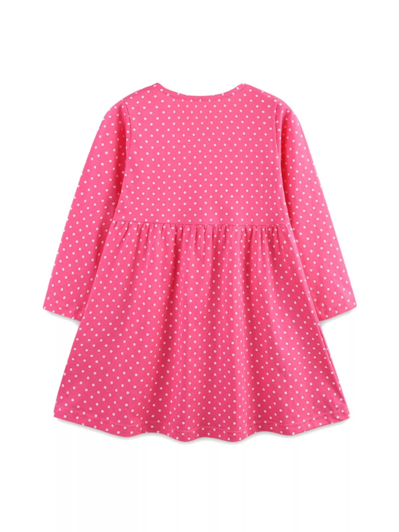 Children's Polka Dot Embroidered Long Sleeve Dress