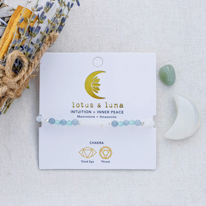 Intuition + Inner Peace 4mm Healing Bracelet