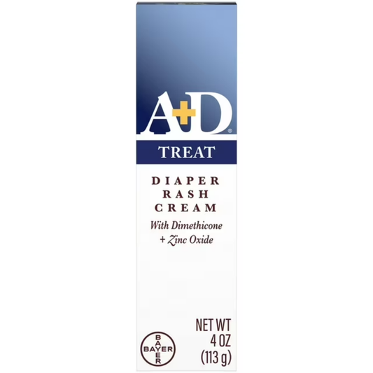 A+D Treat Diaper Rash Cream Zinc Oxide (4oz)
