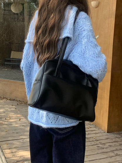 Classic Style Faux Leather Tote Bag
