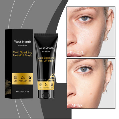 West Month Gold Peel Mask, 24k Gold Collagen Peel Mask Firming Moisturizing And Cleansing MaskWest Month Gold Peel Mask, 24k Gold Collagen Peel Mask Firming Moisturizing And Cleansing Mask