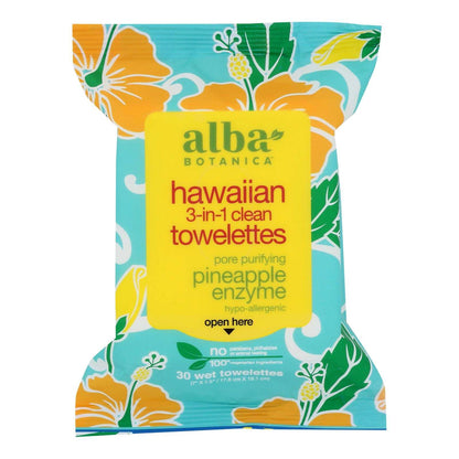 Alba Botanica Calming 3-in-1 Makeup Remover Cleansing Towelettes, 25 Count